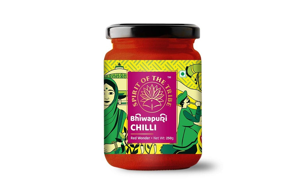 Spirit Of The Tribe Bhiwapuri Chilli    Glass Jar  250 grams